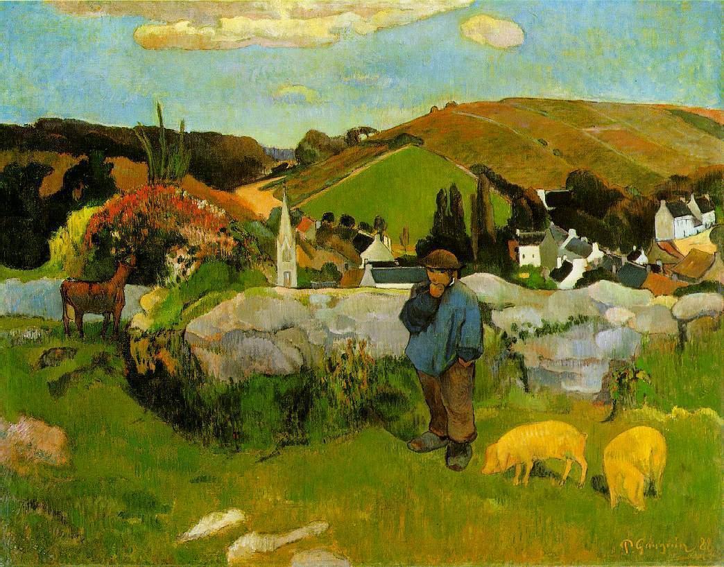 The Swineheard - Paul Gauguin Painting